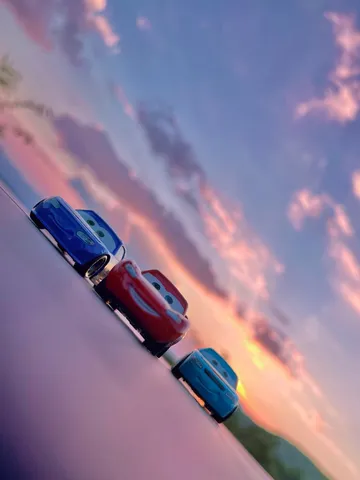 夕景ミニカーの小さな競演