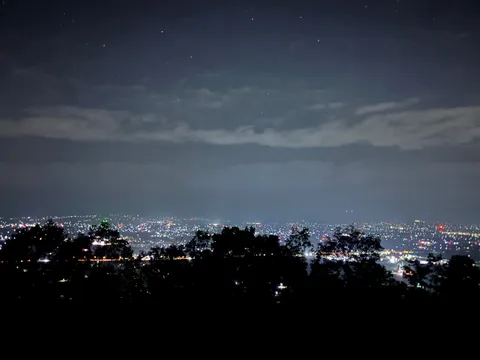 夜景と星空のデュエット