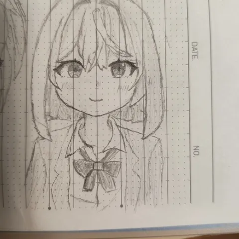 ノートの落書き、少女の面影