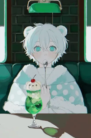 しろくまソーダでひとやすみ