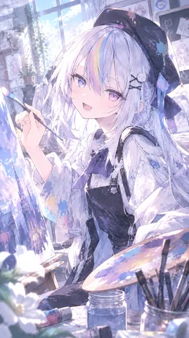 絵筆と光が絡む午後