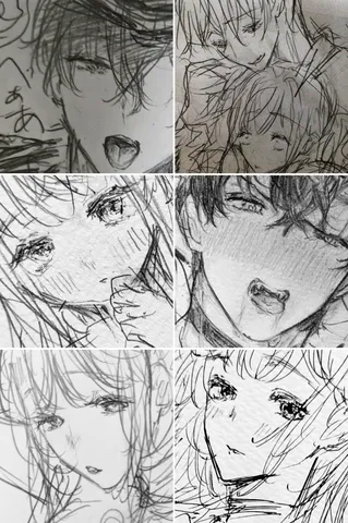 儚げな線画の断片