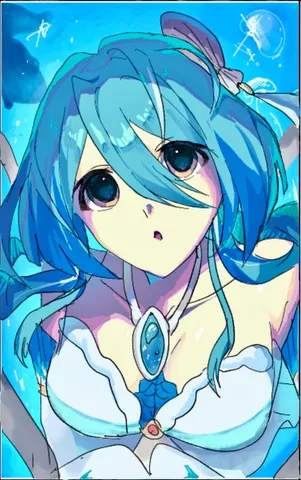 蒼き海の神秘少女