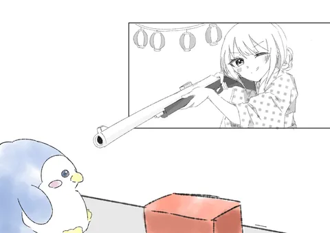 灯と銃口の静かな光景