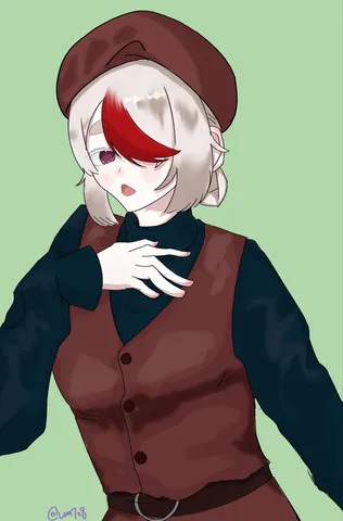 個性際立つベレー帽スタイル