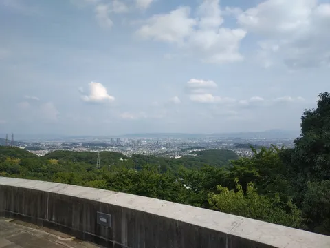 丘の上から見守る街並み