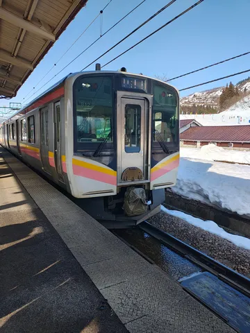 雪景色と列車の彩り