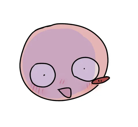 戸惑い顔？のキュートなキャラクター