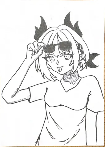 クールな悪魔の視線