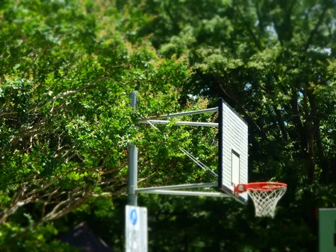 夏風そよぐバスケットゴール