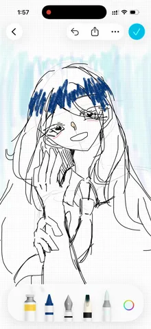 青髪と微笑みの揺らぎ