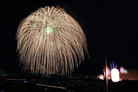 夜空に咲く大輪の花火