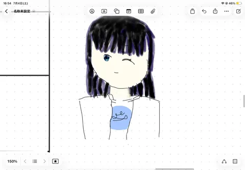 デジタルお絵描き、ツインテール女子