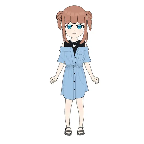 夏風に揺れる、少女の装い