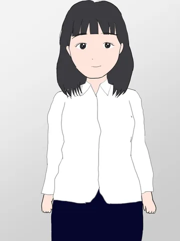 白シャツと穏やかな影