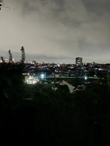 夜景と雲の静かな揺らぎ