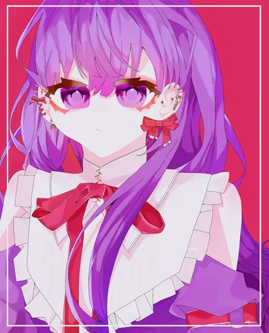 個性輝くパープルの視線