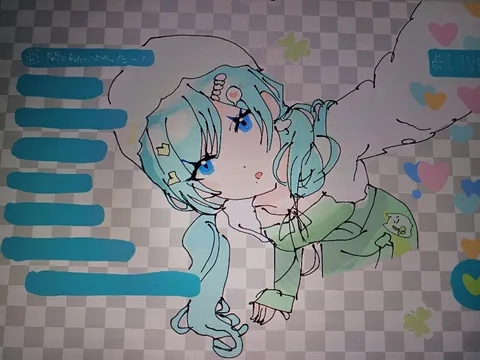 水色の髪の少女とメッセージ