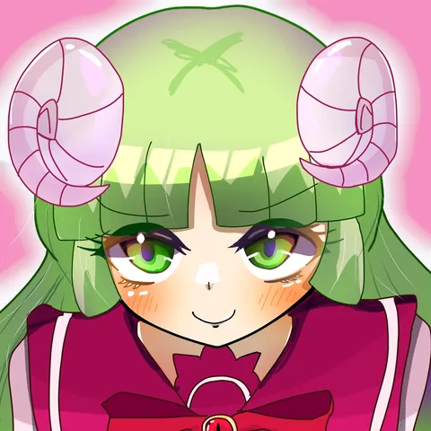 緑髪ツノ娘のファンタジー