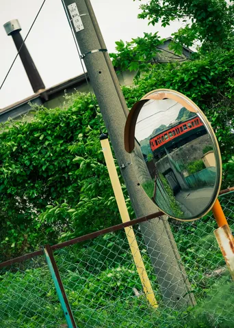 意外なところに赤い電車