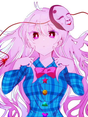仮面とピンクの髪の少女