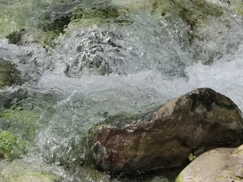 せせらぎと岩