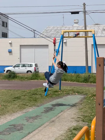 公園ロープ、達人の技