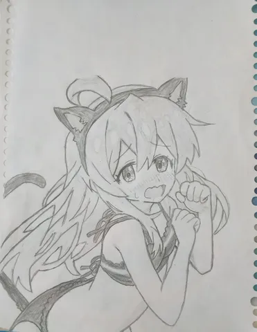 猫耳少女のあざと可愛いポーズ