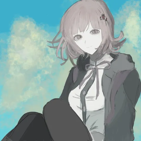 風と雲と少女の風景