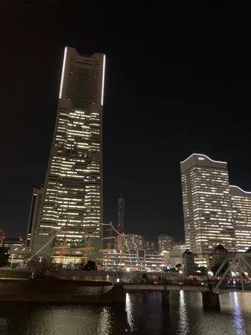 夜景に浮かぶ歴史の船