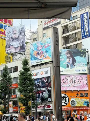 看板と街並みのカオスな競演