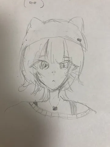 猫耳キャップのイラスト