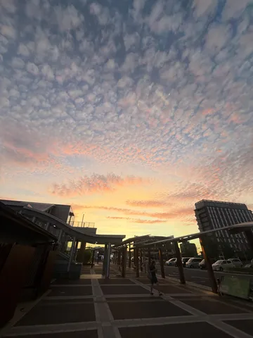 絵画のような空と街並みのコントラスト