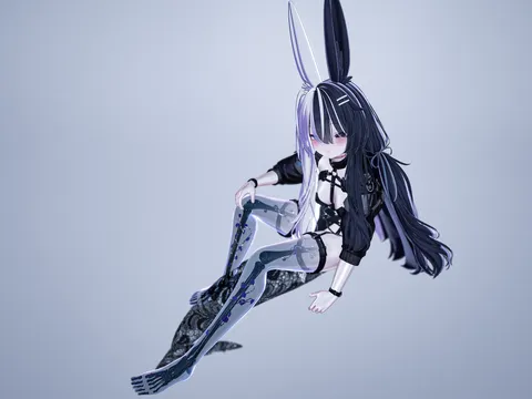 骨格まで透ける透明感、異世界のバニーガール