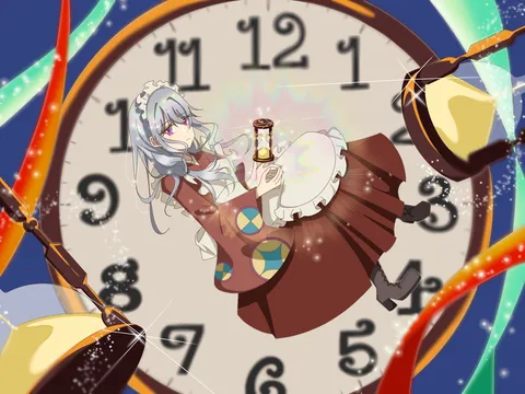 時計盤に舞う時の精霊