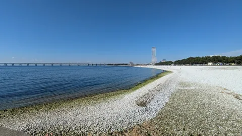 青い空と海、長大橋の静けさ