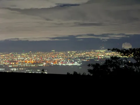 夜景に溶け込む街の灯り