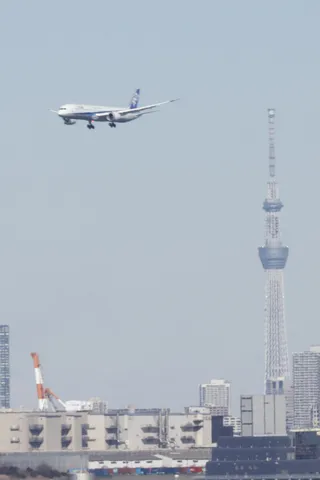 都市の空に映える巨塔と翼
