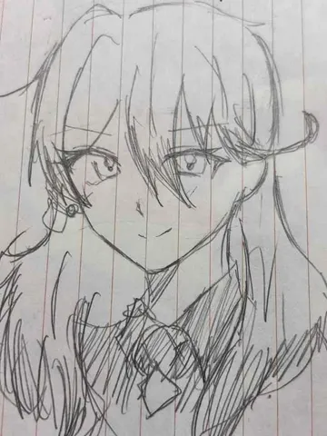 毛並みと視線の静かな絵