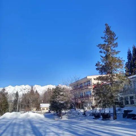 雪景と青空の静寂