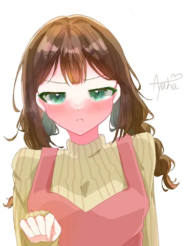 ちょっと拗ねてる？緑の瞳が印象的