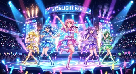ステージに輝くアイドルたち