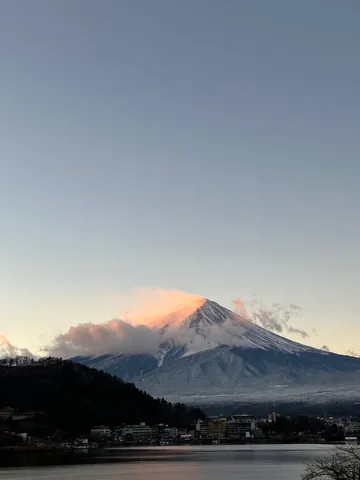 夕日に染まる富士の幻想