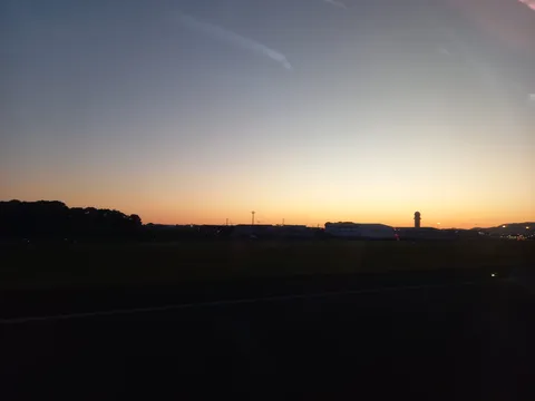 機内からの夕焼け