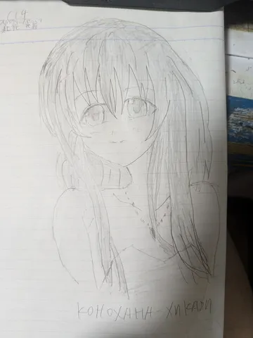 描かれた少女の横顔