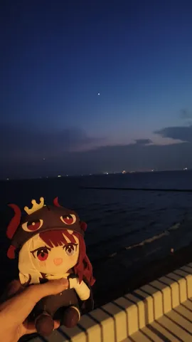 静寂の海辺、小さな友との時間