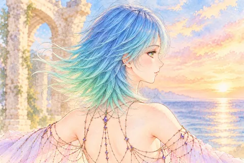 海風と青髪の静かな物語