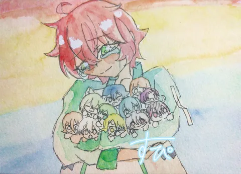 12人でカラフルピーチ