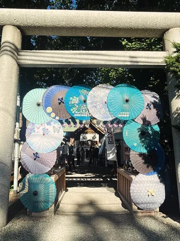 鳥居に咲いた傘の花