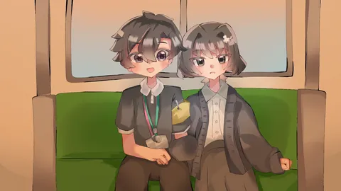 旅の途中の二人